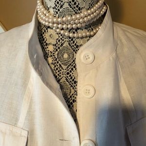 Mossimo 💯 % White Linen Blazer